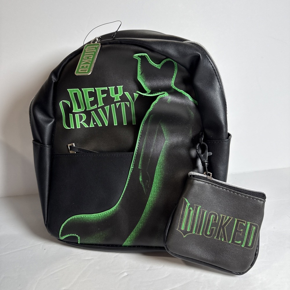WICKED Defy Gravity Universal Studio Elphaba‎ Mini Backpack & Coin Purse 11x9 In